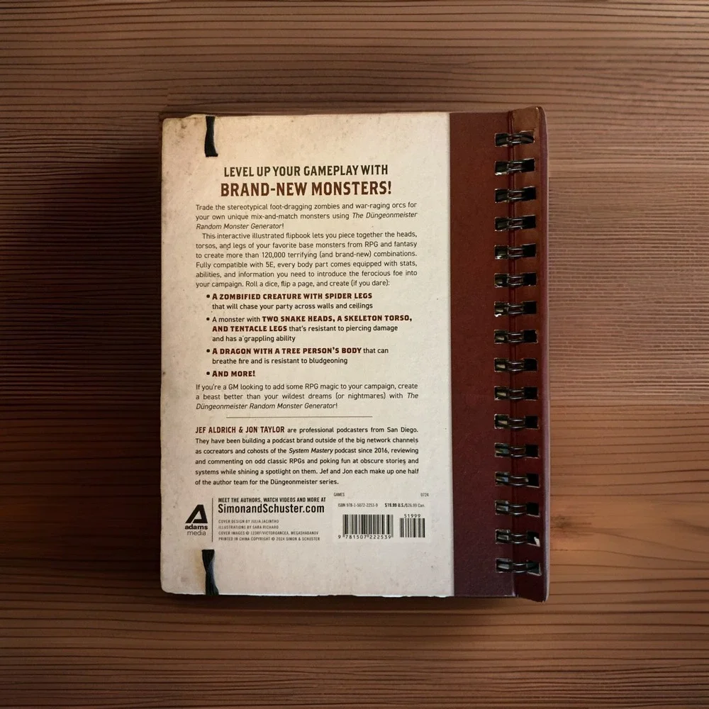 düngeonmeister Random Monster Generator : A Mix-And-Match RPG Flipbook by Jef...